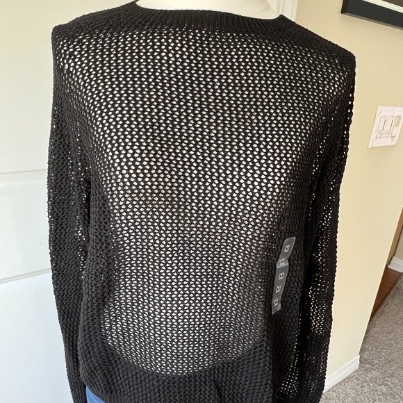 Uniqlo women's 3D knit mesh long-sleeve crewneck sweater, size medium NWT - Picture 8 of 9